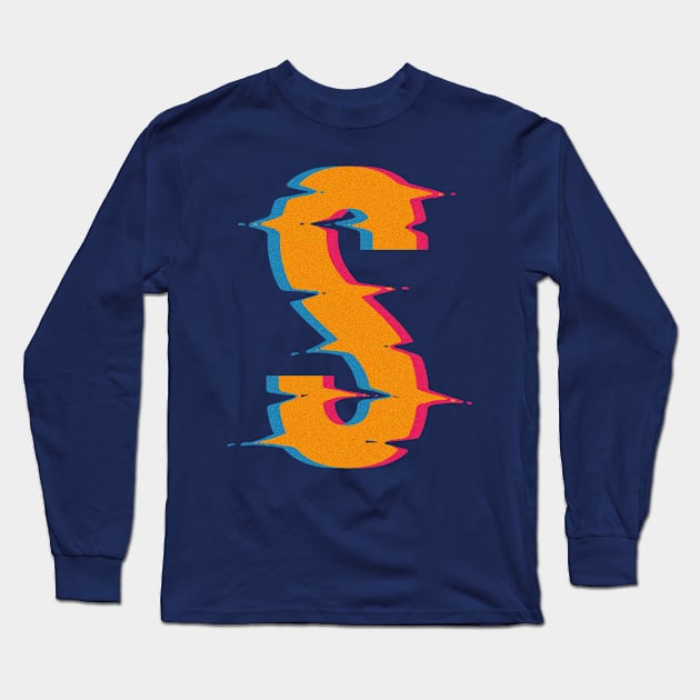 S glitch Long Sleeve T-Shirt by Blues and Design